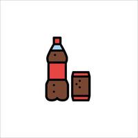 A bottle of soda and a can of soda vector