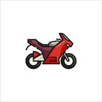 A red motorcycle icon on a white background vector