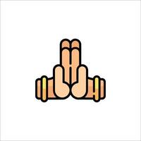 A hand gesture with two fingers up vector