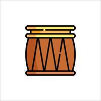 Drum icon in a flat style on a white background vector