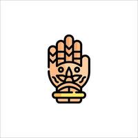 A hand with a tribal design on it vector