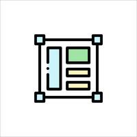 A square box with a square window and a square window vector