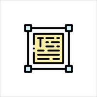 A square frame with a paper on it vector