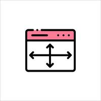 A web page with arrows pointing in different directions vector