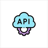 Api cloud computing vector