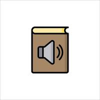 A book with a speaker icon on it vector