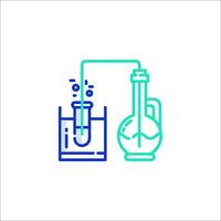 A laboratory and a flask with a beaker vector