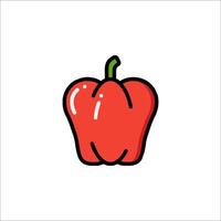 A red pepper icon on a white background vector