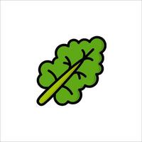 A green leaf icon on a white background vector