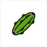 A green cucumber icon on a white background vector