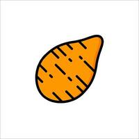 A peeled orange icon on a white background vector
