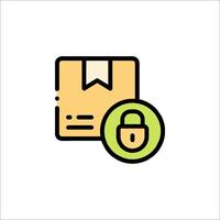 A lock icon with a padlock on it vector