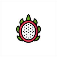 A dragon fruit icon on a white background vector