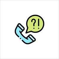 A phone with a question mark on it vector