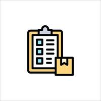 A clipboard with a checkbox and a paper vector