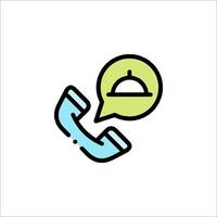 A phone and a speech bubble icon vector