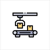 A flat icon of a machine with a piece of paper on it vector