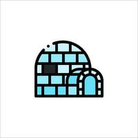 An igloo icon on a white background vector