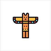 A colorful totem pole icon on a white background vector