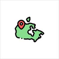 Map icon of the island of guam vector
