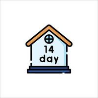A house with the number 14 on it vector