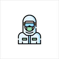 A man in a protective suit and mask vector
