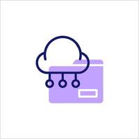 Cloud computing icon illustration vector