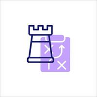 A chess piece with a check mark on it vector