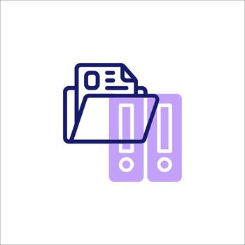 A folder icon with a file and a folder vector