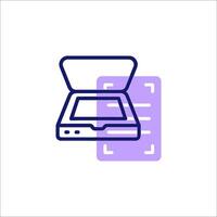 A printer icon on a white background vector