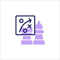 A chess board with a square icon vector