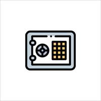 A bank vault icon on a white background vector