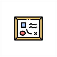A square frame with a picture on it vector
