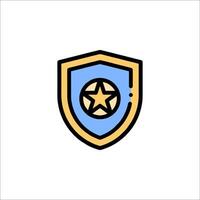 A shield with a star on it vector