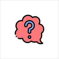 Question mark icon in speech bubble illustration vector