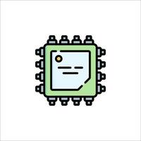 A computer processor icon on a white background vector