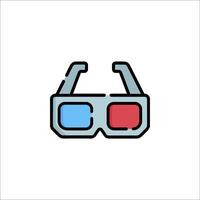 3d glasses icon illustration vector