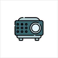 A projector icon on a white background vector