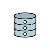 A stack of data storage containers on a white background vector