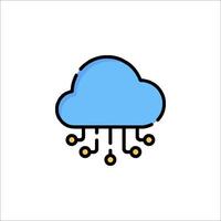 Cloud computing icon illustration vector