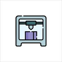 A 3d printer icon on a white background vector