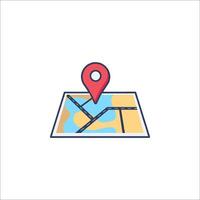 Map pin icon on white background vector