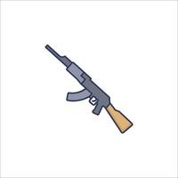 An ak47 rifle icon on a white background vector