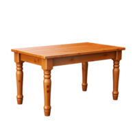 A simple yet sturdy wooden table with clean lines and polished light brown finish png