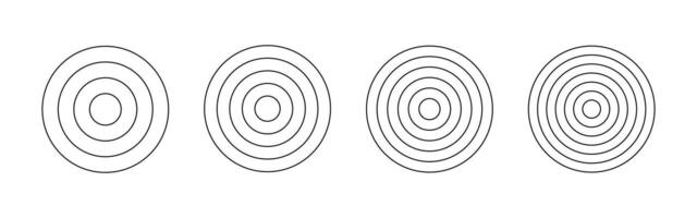 Polar grids concentric circles. Wheel of life, habits tracker. Circle diagrams divided on segments. Blank polar graph paper. Graphic template. vector