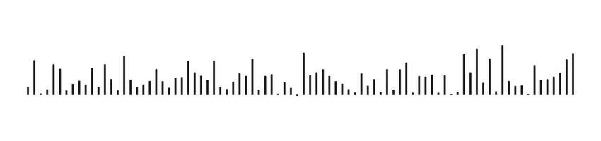Equalizer modern symbol. Voice message flat template. Audio chat speech sound wave icon. Element for mobile messenger, podcast online radio interface, music player, app. Waveform minimalist pattern. vector