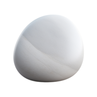 Smooth Round Marble Stone with White Surface for Decorative and Naturalistic Uses png