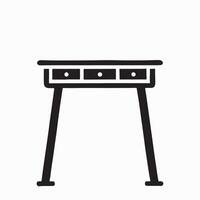 Elegant Silhouette Wooden Console Table with Drawers vector