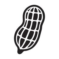 High-Quality Peanut Silhouette Illustration for Design Projects vector
