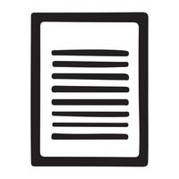 Simple Document Page Illustration for Web and Print vector